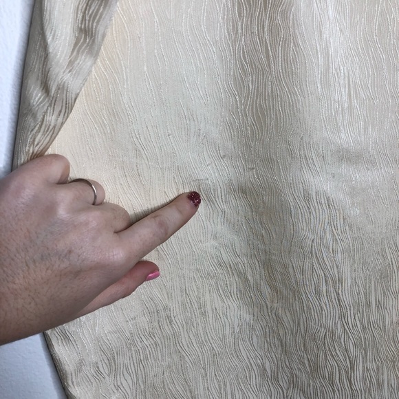 Lili Butler Womens Cream Colored Silk Textured Sleeveless Blouse Size Large - Picture 8 of 8